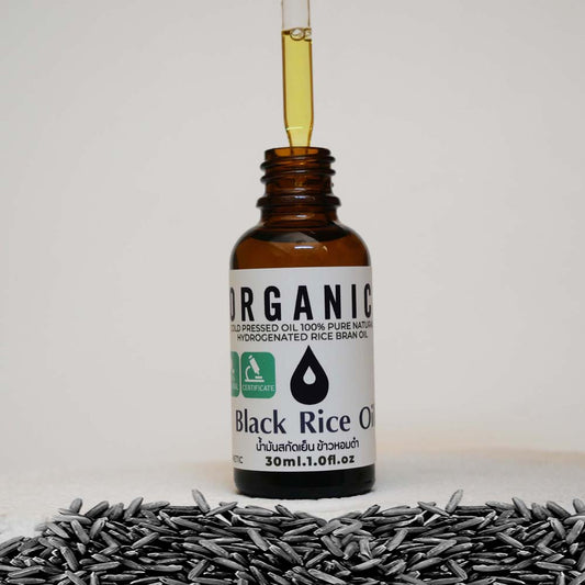 Black rice oil organic cold pressed CO2 unrefined 100% pure natural 30ml