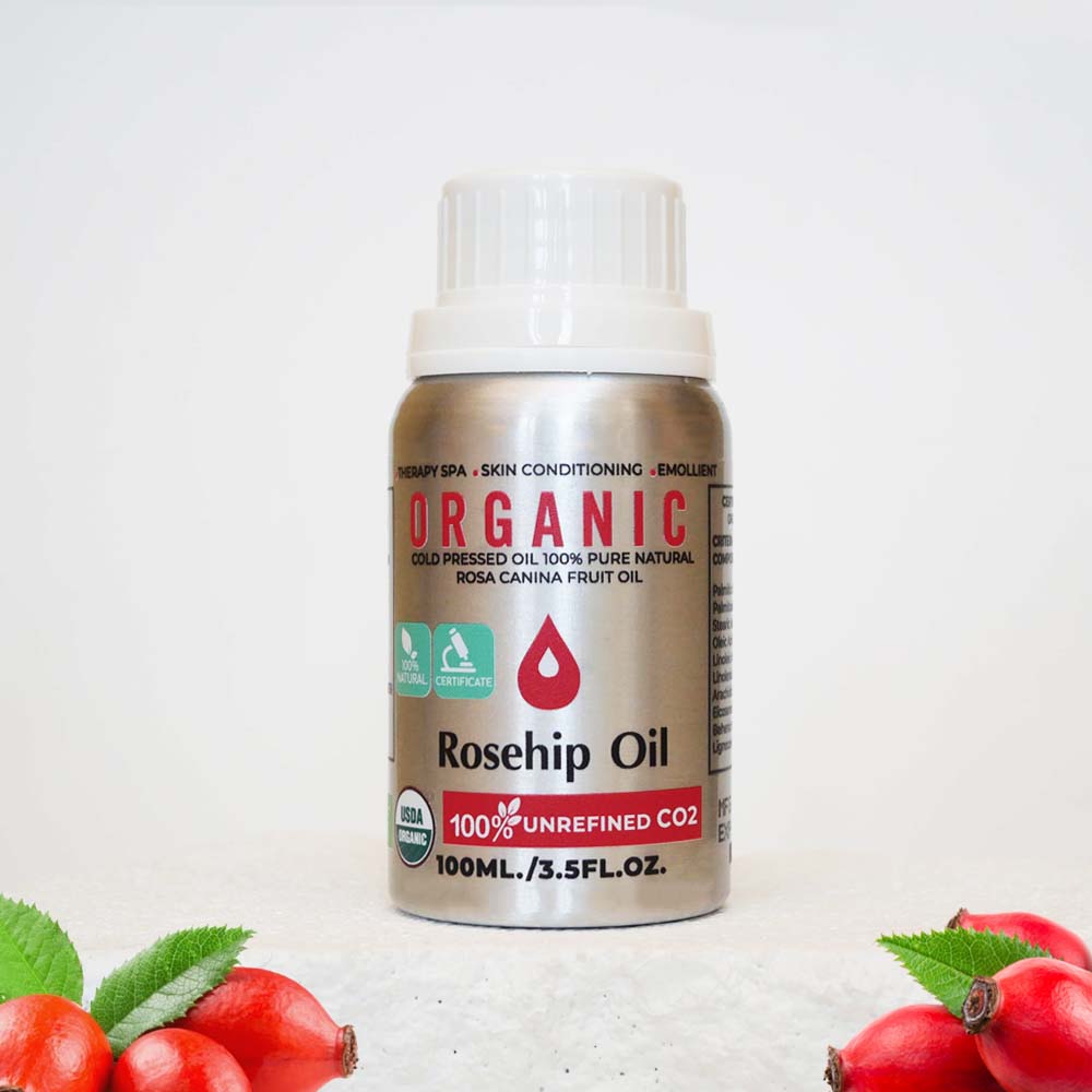 Rosehip oil organic cold pressed CO2 unrefined 100% pure natural